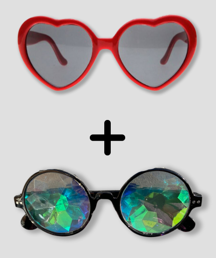 Space-Brillen Herzform - Rave-Brille