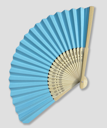 Bambusfächer blau - guter Festivalfächer - guter Festivalfächer - günstiger Festivalfächer - günstiger Festivalfächer