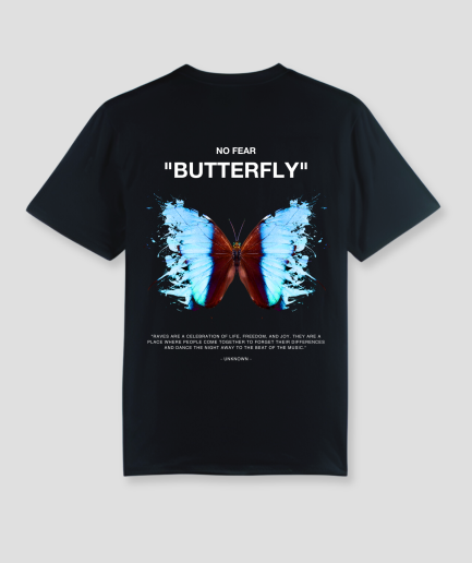 Butterfly-Shirt – bestes Butterfly Techno T-Shirt – Rave T-Shirt Butterfly Schmetterling