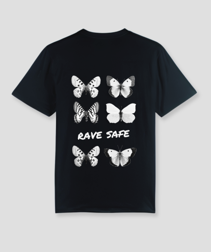 rave safe T-Shirt - rave Schmetterlings-T-Shirts - Butterfly Techno T-Shirts