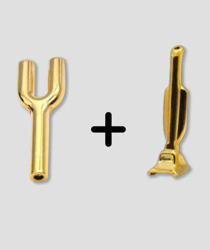 Schnupfstaubsauger Gold - Schnupfrohr-Staubsauger Gold - doppeltes Schnupfrohr - Schnupfrohre kaufen - Schnupfartikel