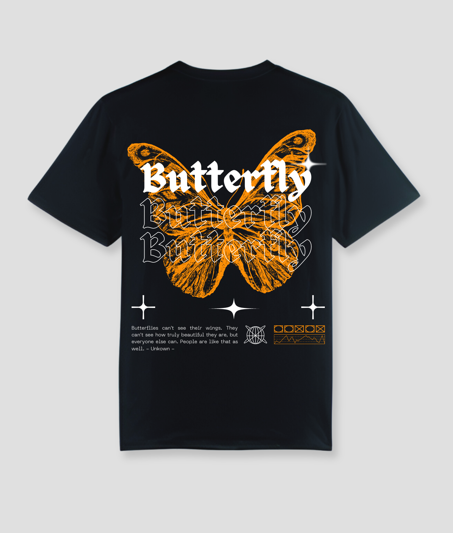 Oranje-Butterfly-T-Shirt-Königstag - oranges Schmetterlings-T-Shirt Oranje-Butterfly-T-Shirt-Königstag - oranges Schmetterlings-T-Shirt