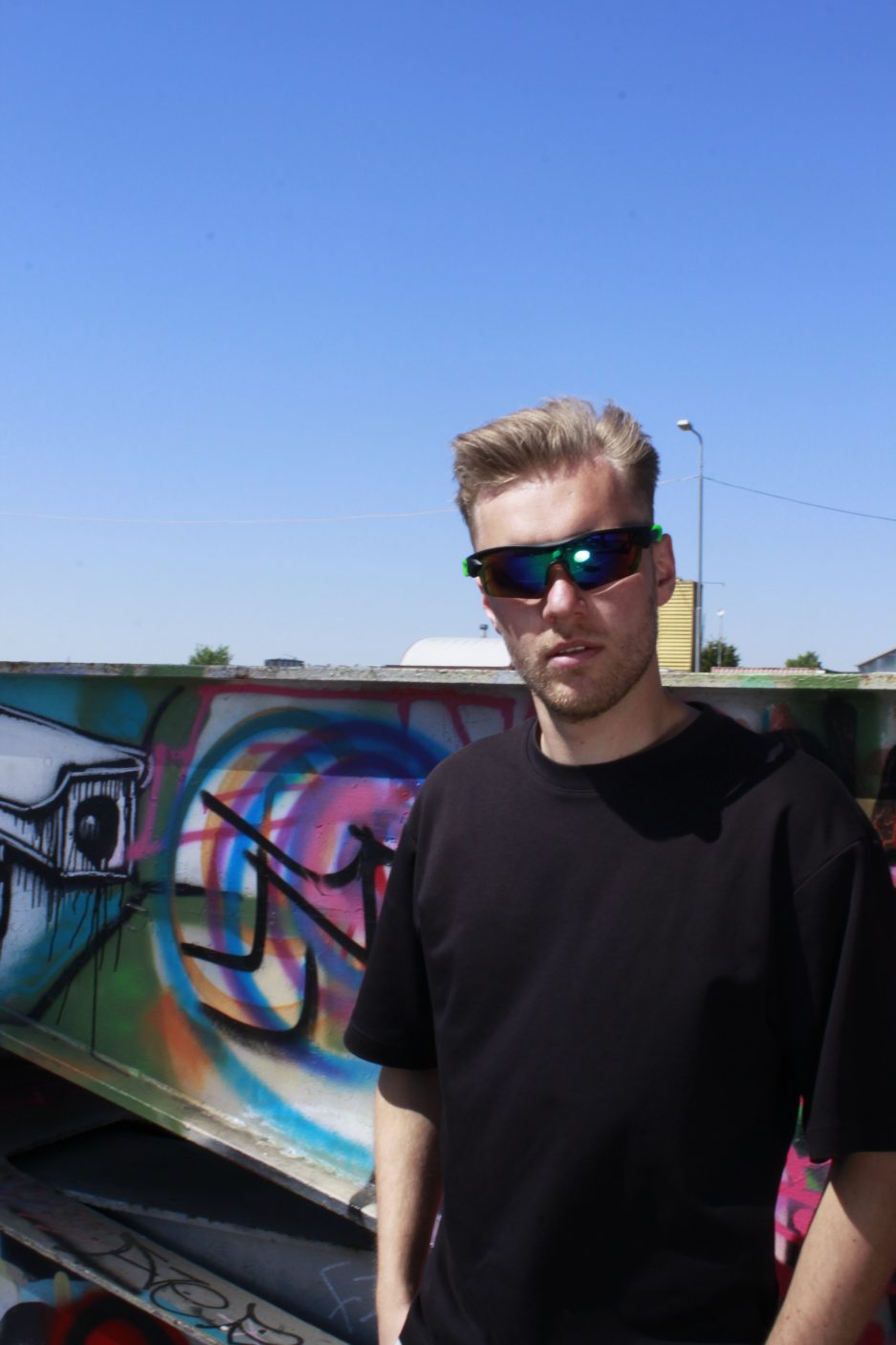 Rave-Brille grünes Spiegelglas