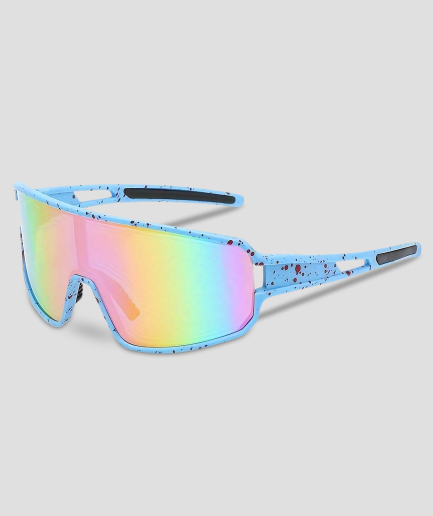 Blaue Rave-Festivalbrille – blaues Gestell