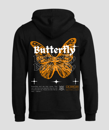 Butterfly Hoodie Orange