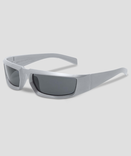 Silberne Techno-Festival-Brille – Gestell silbergrau