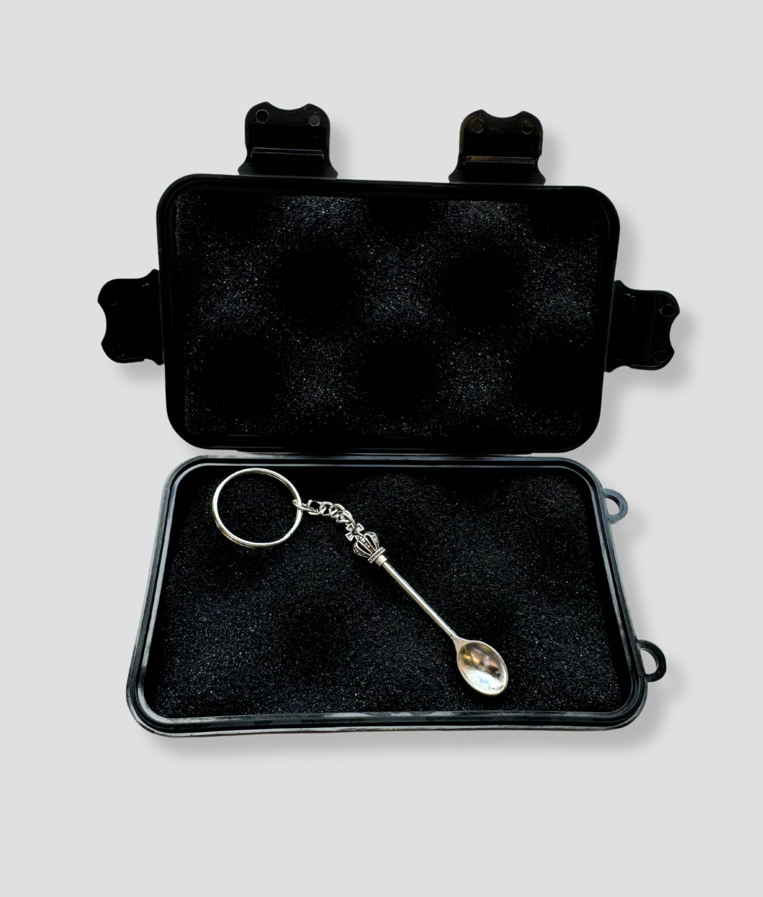 Schnupfschaufel mit schwarzer Aufbewahrungsbox Schnupfschaufel mit schwarzer Aufbewahrungsbox