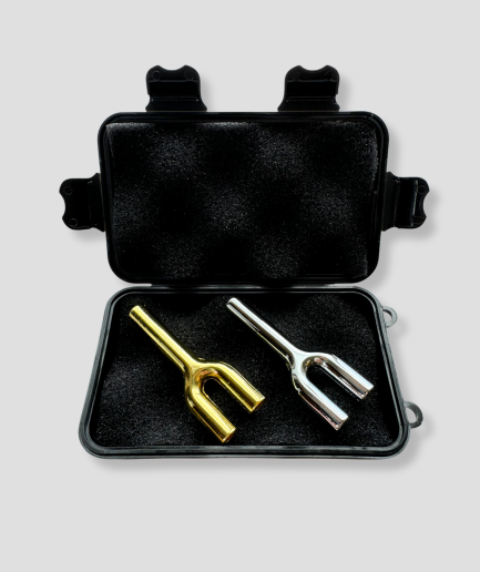 doppelte goldene Schnupfröhrchen