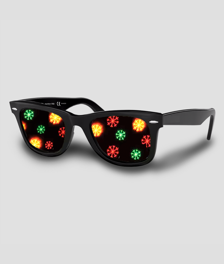 Schneeflocken-Space-Brille
