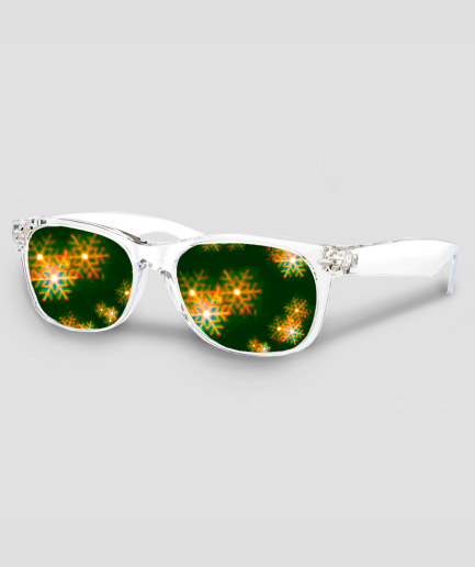 Weiße Spacebrille