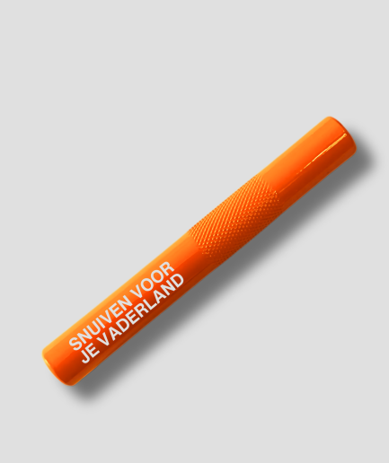 Oranges Röhrchen, einzigartiger Text