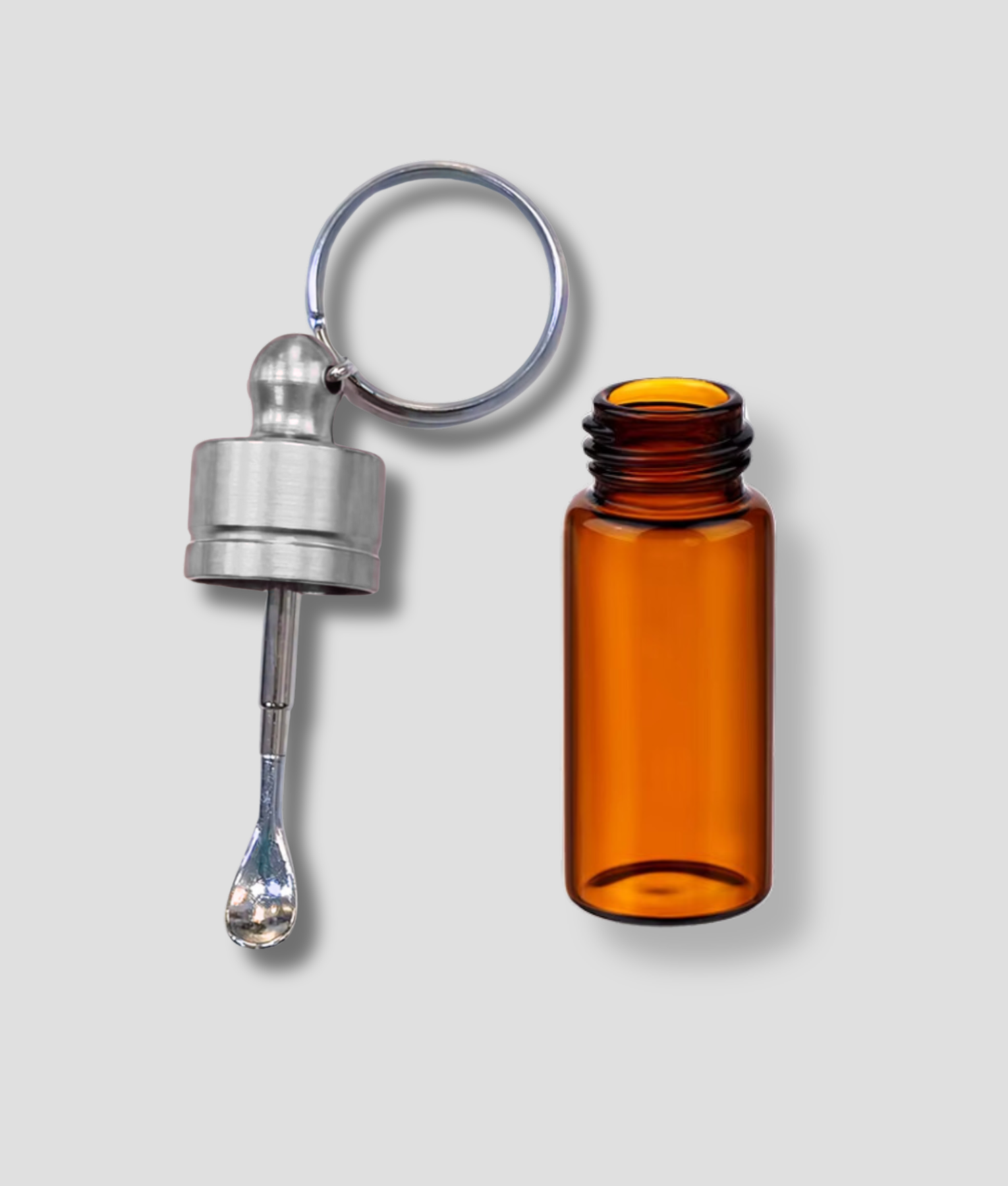 Silberbraune Glasschaufel Silberbraune Glasschaufel