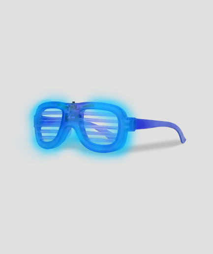 Blaue LED-Leuchtbrille