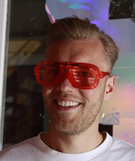 rote LED-Brille
