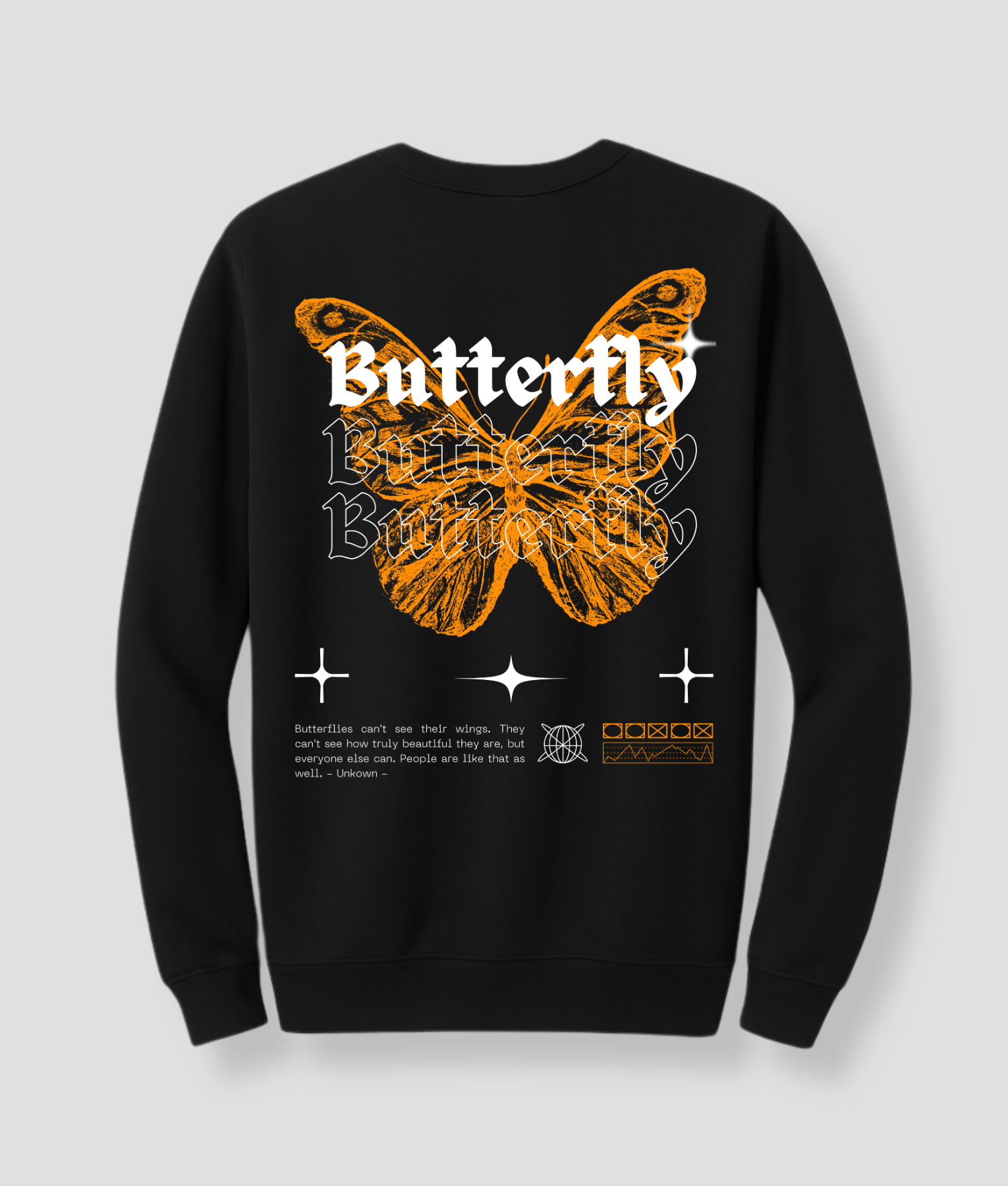 Schmetterlings-Sweatshirt Schmetterlings-Sweatshirt