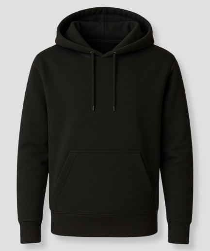 Hoodie Vorderseite Schwarz
