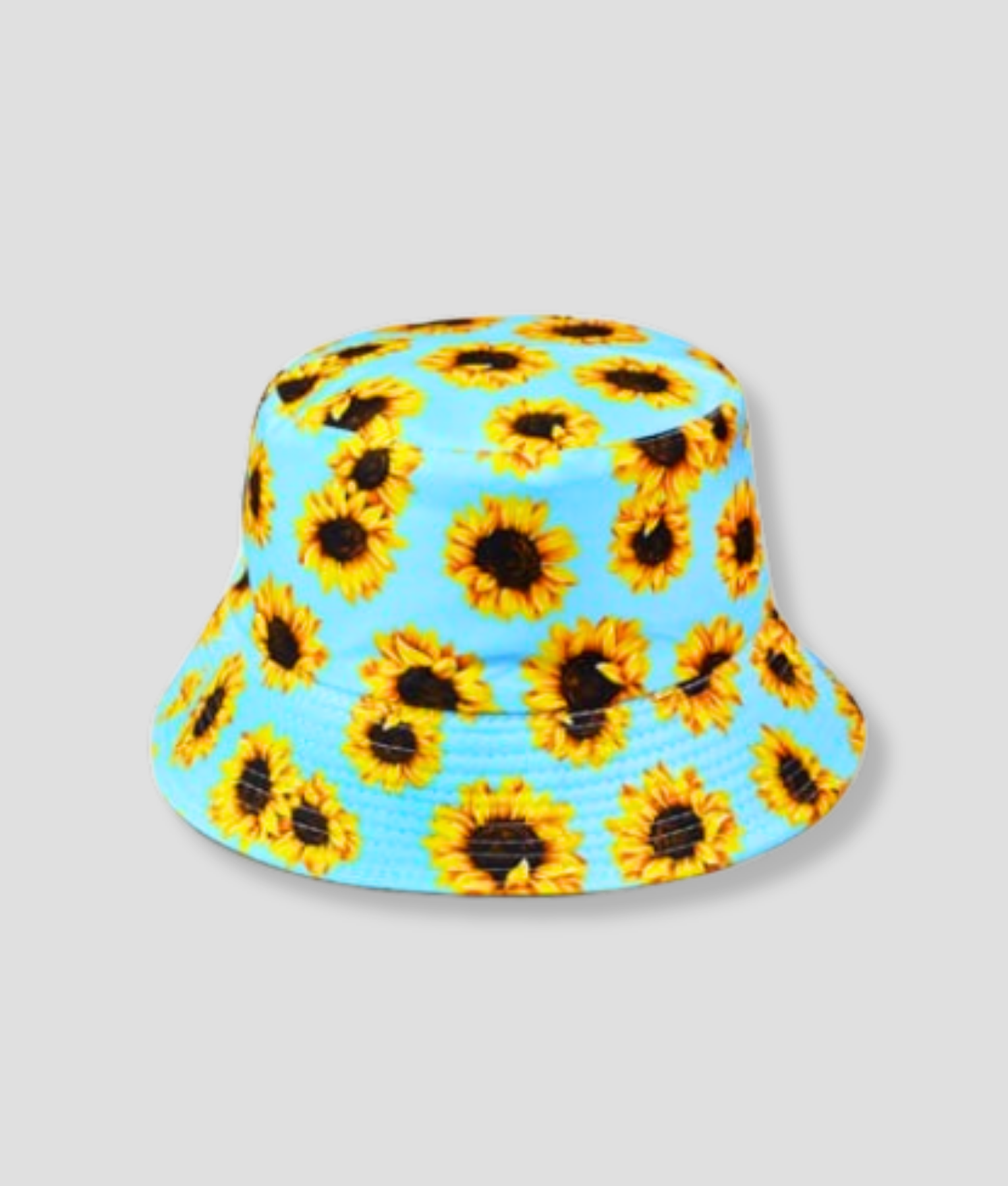 zonnebloem hoedje blauw