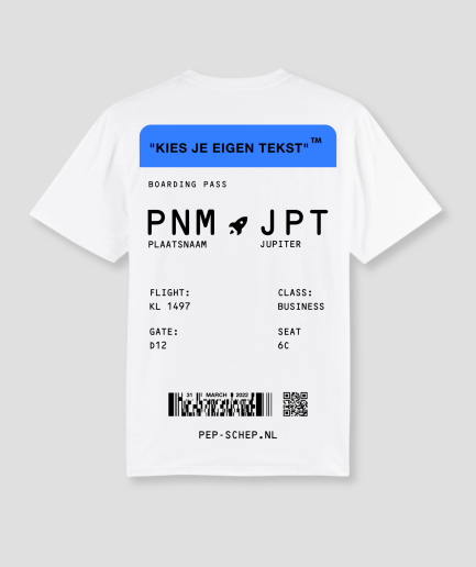Boarding-Pass-T-Shirt-weiß-mit-blau-Festival-Outfits-bestellen-Festival-T-Shirts-bestellen-coole-Kleidung-für-das-Festival-das-coolste-Festival-T-Shirt.png