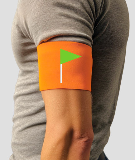 grüne-Flagge-Kapitänsbinde-orange-Band.png