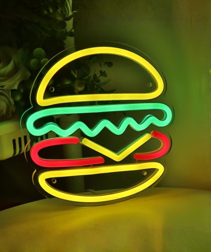 Burger-Neonlampe
