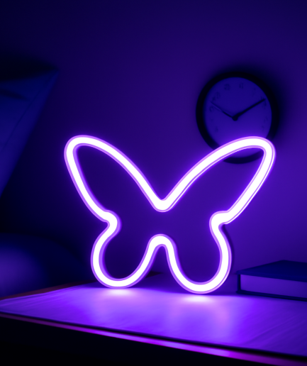 Schmetterlings-Neonlampe, lila