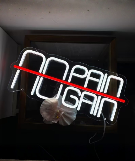 Neonlampe für den Fitnessraum
