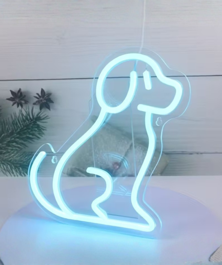 Hündchen-Neonlampe