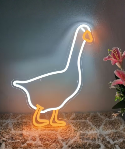 Ente-Neonlicht