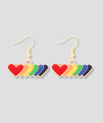 Pride-Herzohrringe