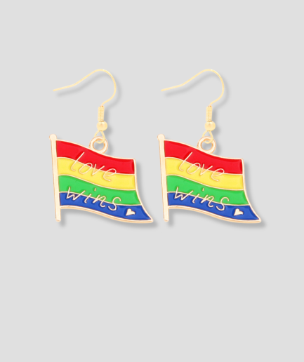 Ohrringe mit Regenbogenfahne