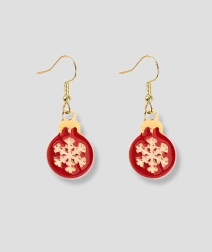 Weihnachtskugel-Ohrringe