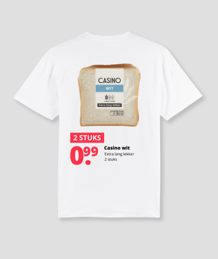 Weißes Casino-T-Shirt