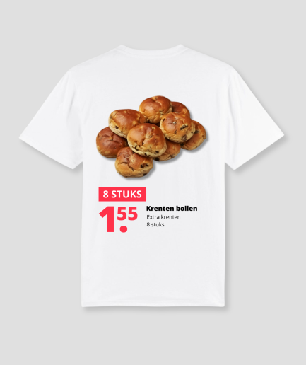 T-Shirt mit Rosinenbrötchen