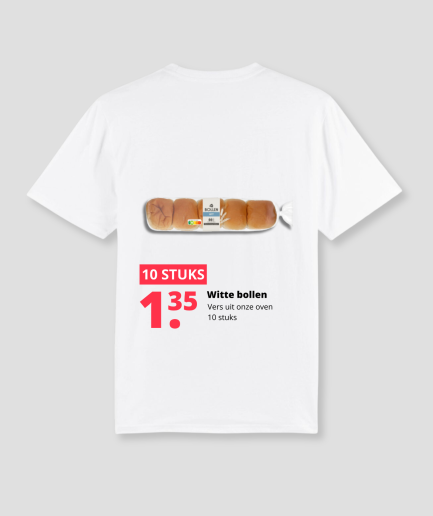 T-Shirt mit weißem Rundhalsausschnitt