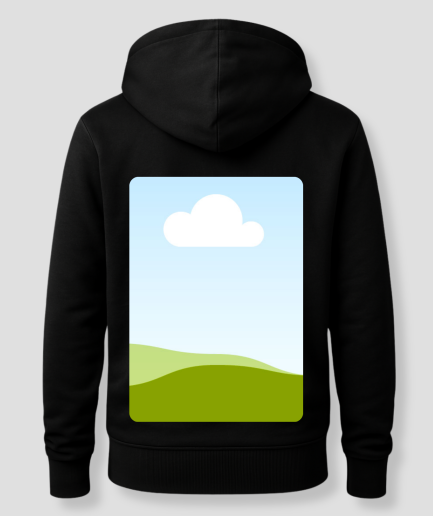 Foto auf dem Hoodie