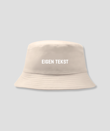 Eigener Text: Bucket Hat, beige