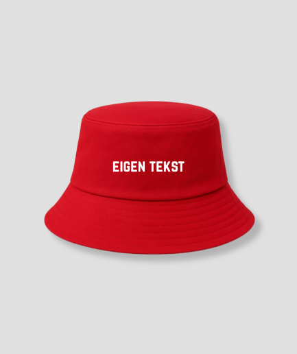 Eigenes Motiv: Bucket Hat, rot
