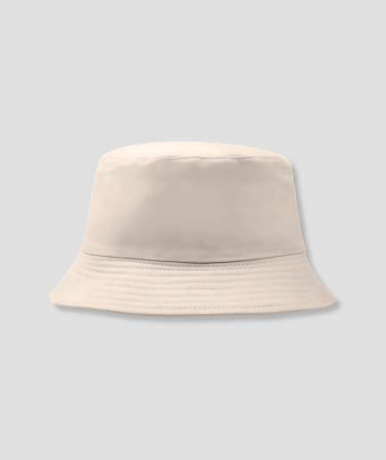 Beigefarbener Bucket Hat
