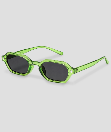 Groene bril zwarte glazen