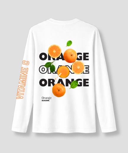 Vitamin C Langarmshirt, weiß