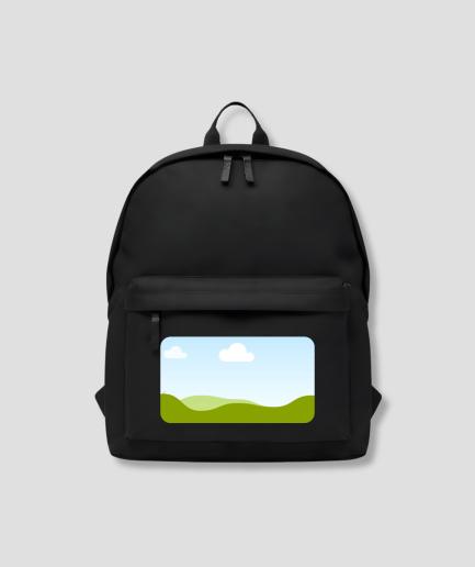 Rucksack mit eigenem Foto, schwarz