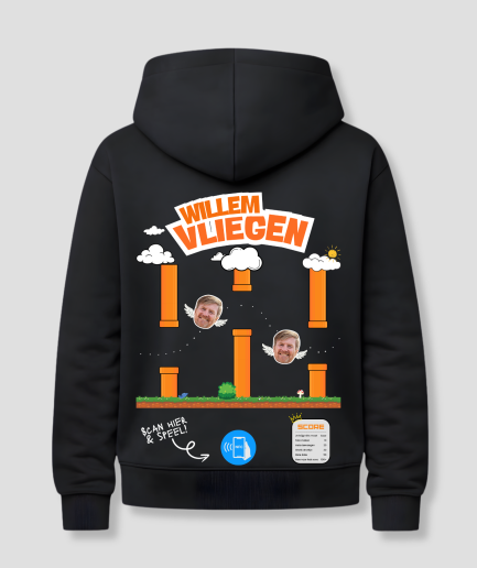 Willem Vliegen Hoodie – schwarz