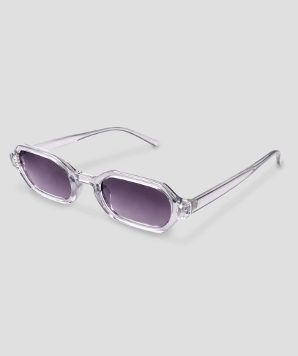 Sonnenbrille mit transparentem Rahmen