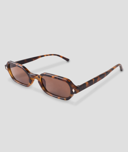 Brille mit Leopardenmuster und braunen Gläsern
