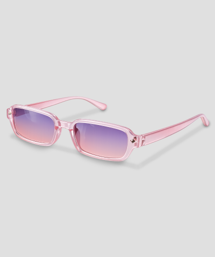rosa Brille, transparent