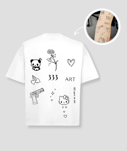 Tattoo-T-Shirt, Übergröße