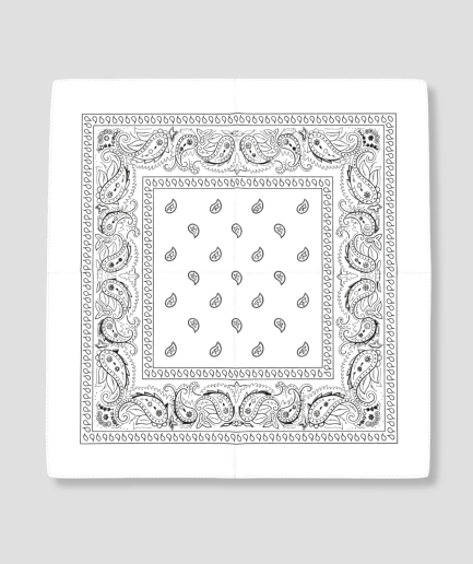 Weißes Bandana