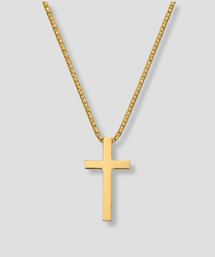 Gouden ketting met kruishanger