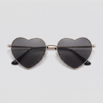 Black heart, bril met goud montuur en zwart glazen