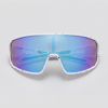 Ecliptron, bril met wit montuur en blauw en paars glazen